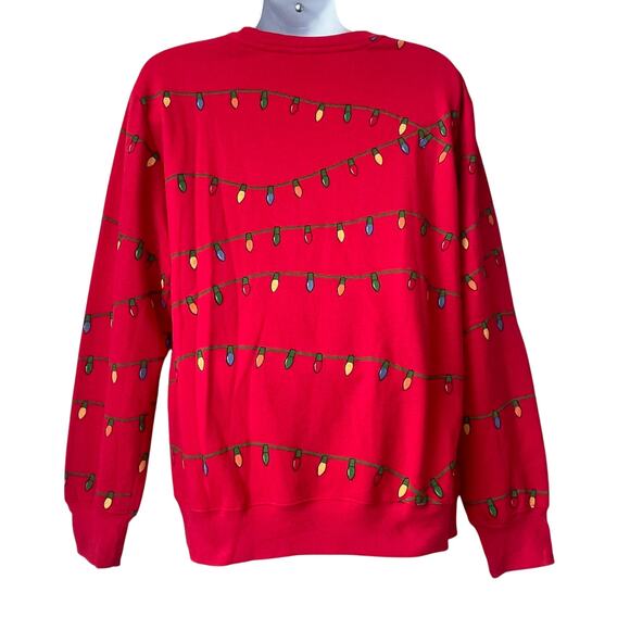 Mad Engine KNOTTY Christmas Lights Ugly Christmas Sweatshirt Size XL NWOT - Picture 3 of 5